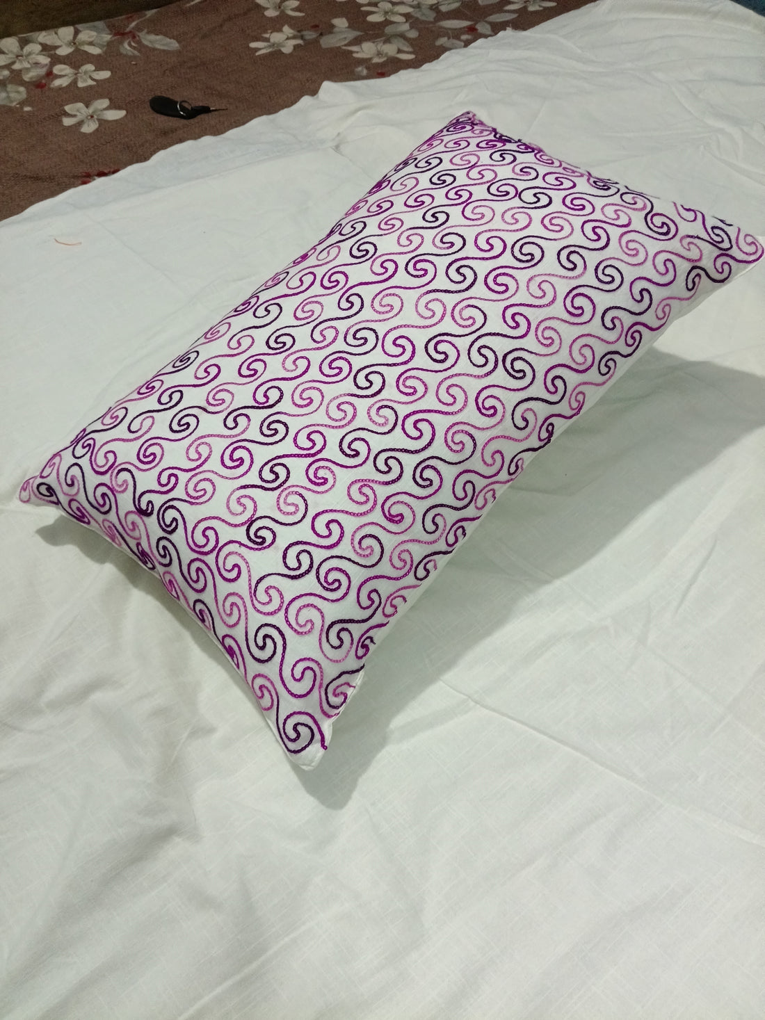 Traditional Indian Motif Handcrafted Pillow Sham by DECORKREATIONS | 17x27" Artistic Decor